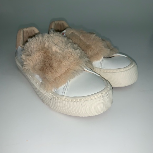 zara fur sneakers